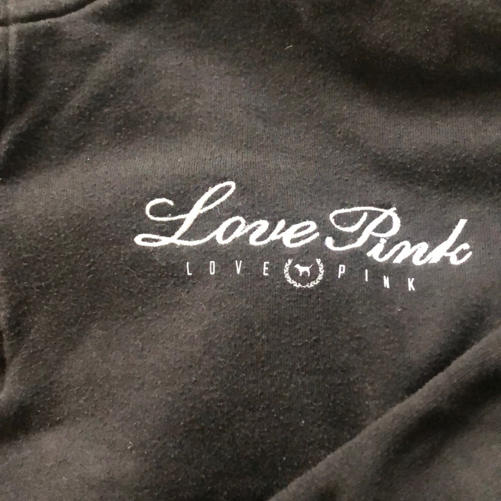 Victoria’s Secret PINK 3/4 Zip- Black Small - Picture 2 of 4